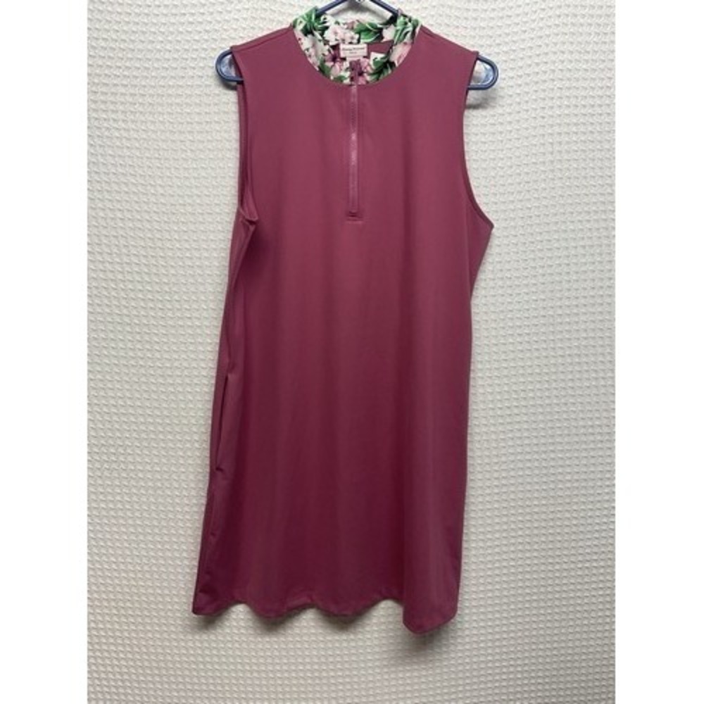 Tommy Bahama Pink Sleeveless Athletic Golf Mini Dress Women XL Vietnam